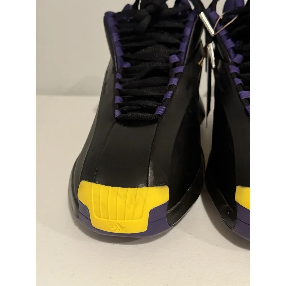 Adidas Crazy 1 Kobe Bryant Black Yellow Basketball Shoes FZ6208 Mens 10.5